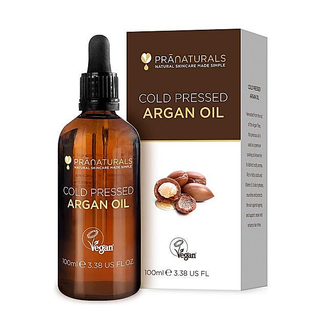 Aceite de argán natural para la piel y cabello de Pranaturals.