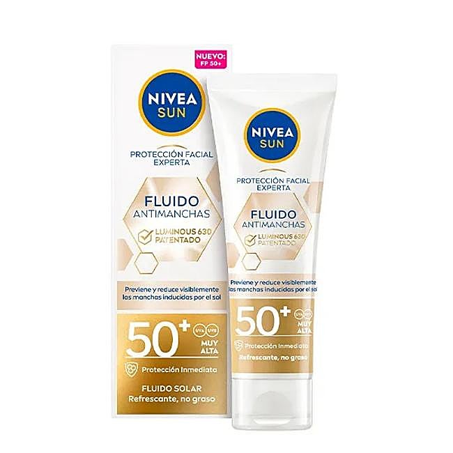 Nivea Sun Protección Facial UV Fluido Antimanchas Luminous630 FP50+.