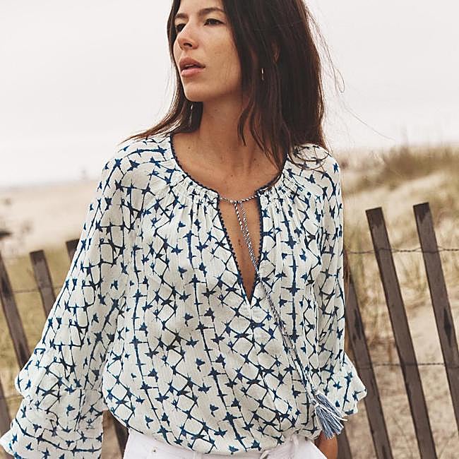 Blusón estampado fluido