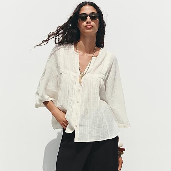 Blusón fluido blanco