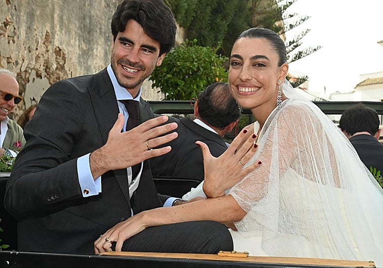 Claudia Ula y Vicente Benitez en su boda.