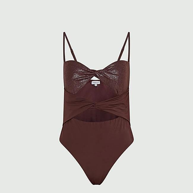 Bañador marrón de Marella, 130 euros.