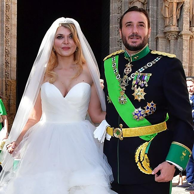Francisco de Borbón von Hardenberg, el día de su boda con Sophie Elizabeth Karoly.
