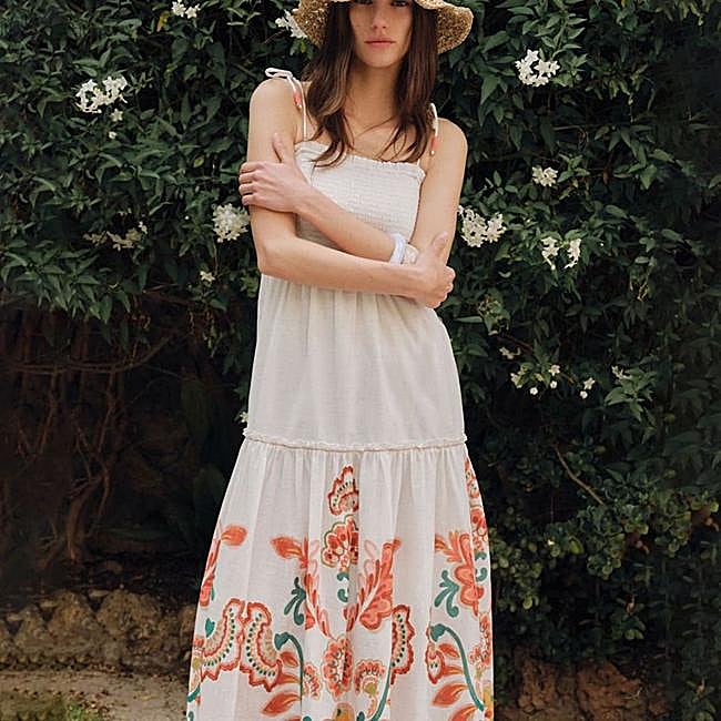 Vestido largo con estampado