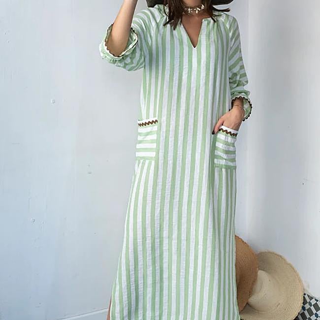 Caftán Sicilia de color verde de Cul Sac, 67,90 euros.