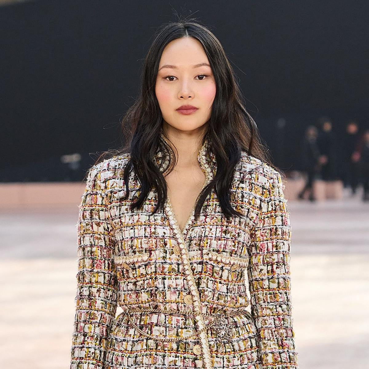 Modelo coreana con piel tersa