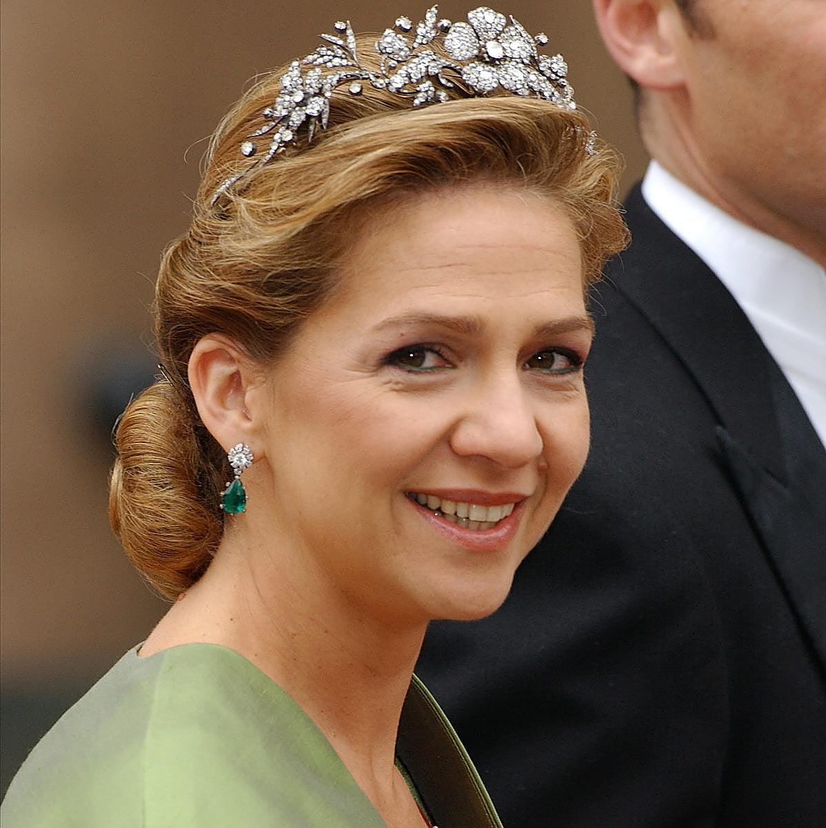 La infanta Cristina en la boda de Federico de Dinamarca y Mary Donaldson, en 2004.