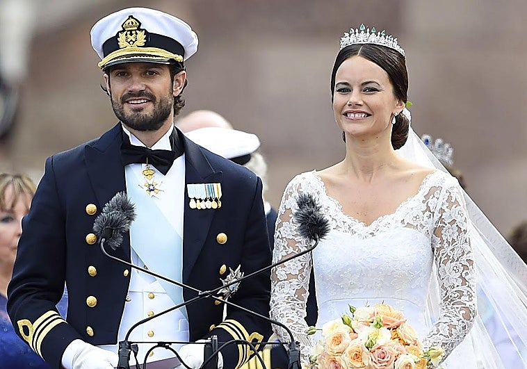 La princesa Sofía de Suecia, el día de su boda con el príncipe Felipe.