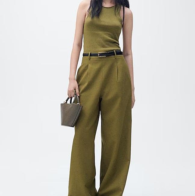 Mono largo color verde oliva