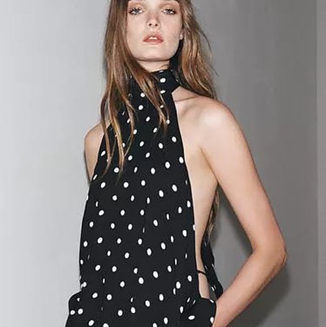 Top halter de lunares