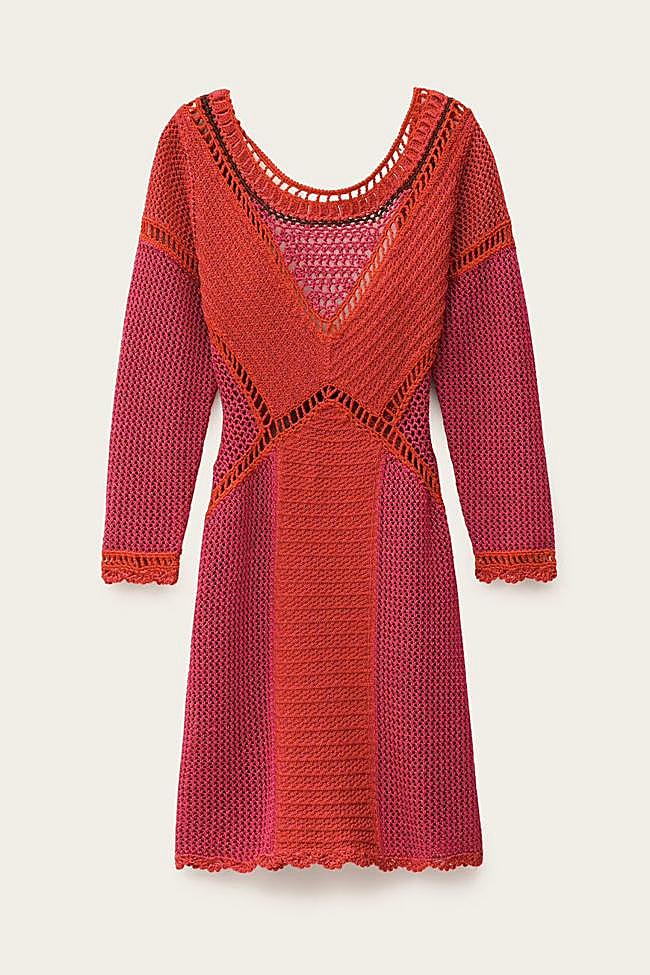Vestido multicolor de croché de Ba&sh.