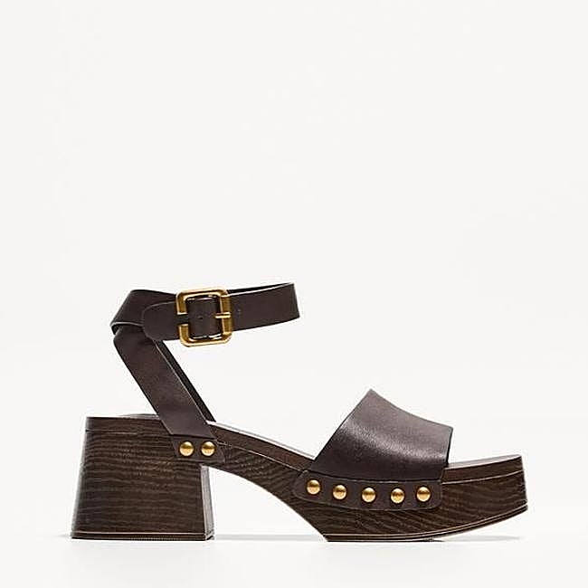 Sandalias con plataforma de madera