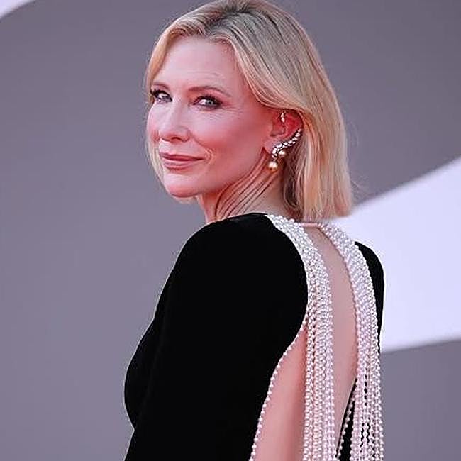 Cate Balnchett con corte medium bob