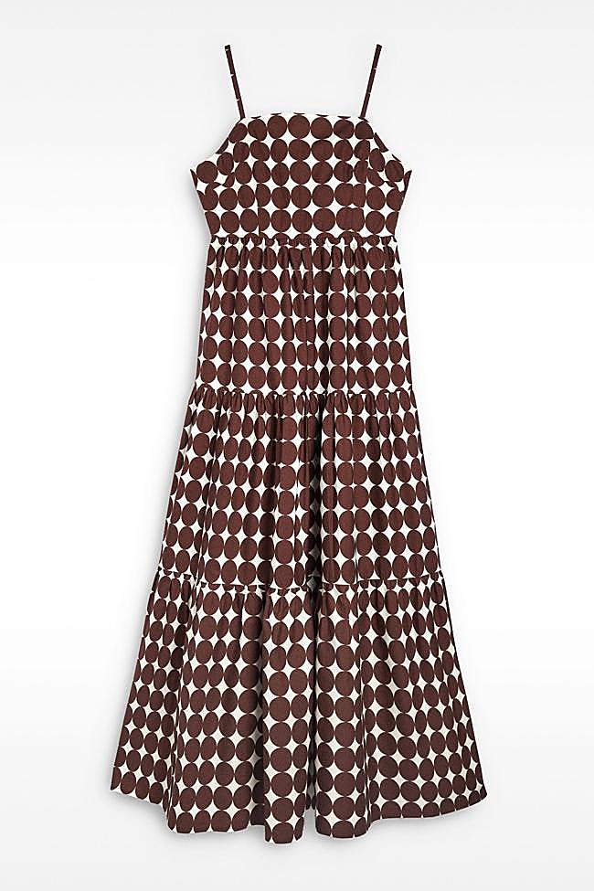 Vestido largo lunares 100% algodón (39,99€)