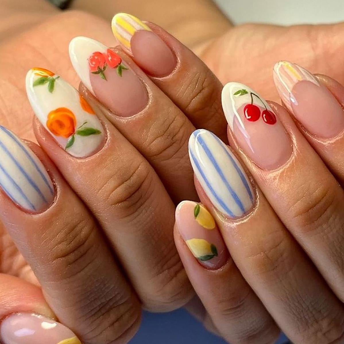 Uñas estampadas de verano