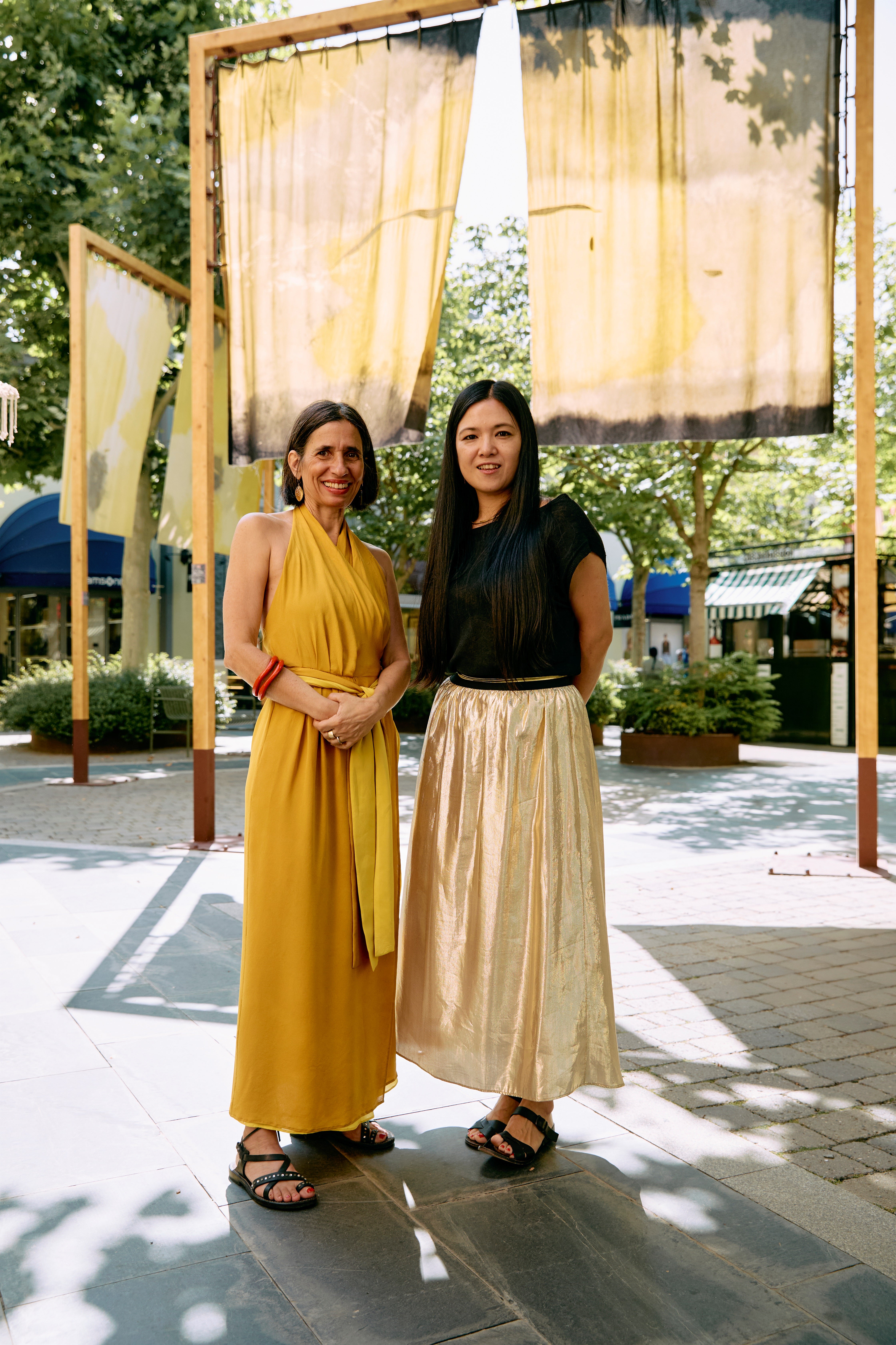 Gavina Ligas y Ayako Yokota, las diseñadoras de Aletheia, en Las Rozas Village.