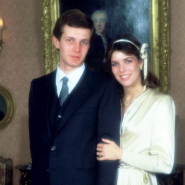 La princesa Carolina de Mónaco y Pierre Casiraghi, en 1983.