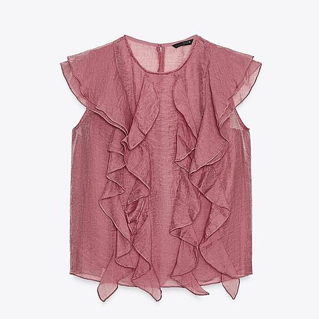 Blusa rosa de Zara (25,99 euros)