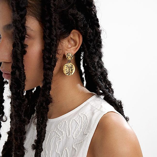 Pendientes colgantes de medallas