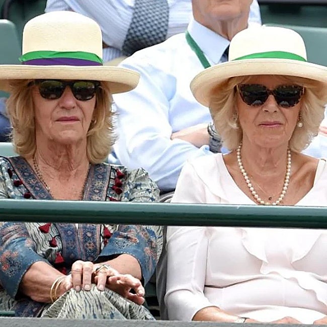 La reina Camilla y si hermana Annabel en el palco real de Wimbledon.