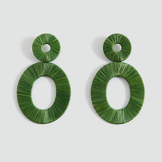 Pendientes diseño circular fibra natural (15,99€)