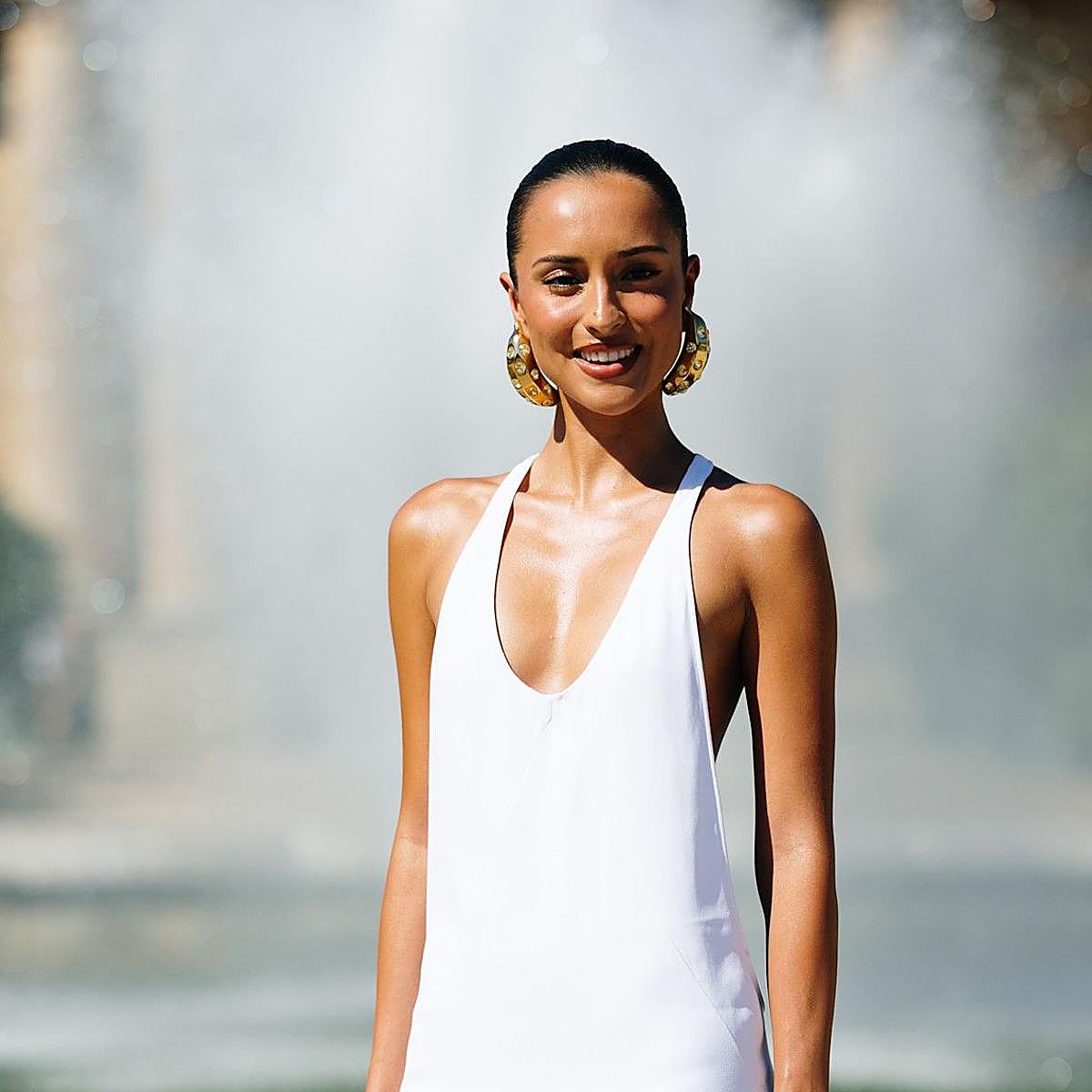 Influencer con piel glowy