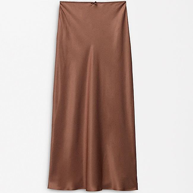 Falda marrón de Parfois, 15,99 euros.