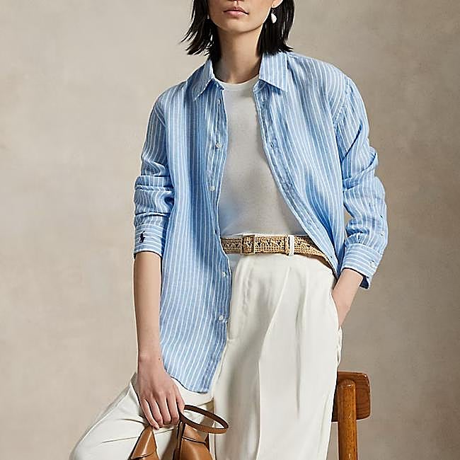 Camisa oversize de lino de Ralph Lauren, 100 euros.