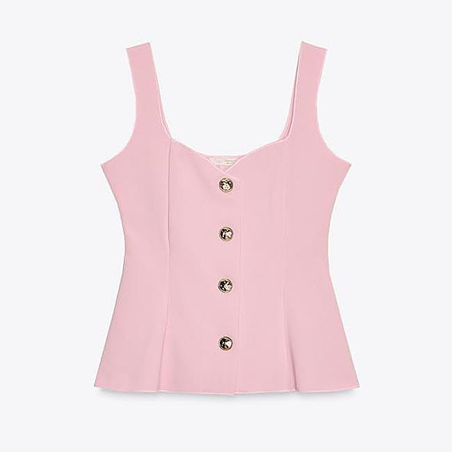 Top chaleco stretch peplum (19,95€)