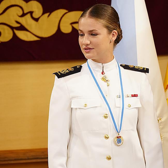 Leonor, con la Medalla de oro de Galicia.