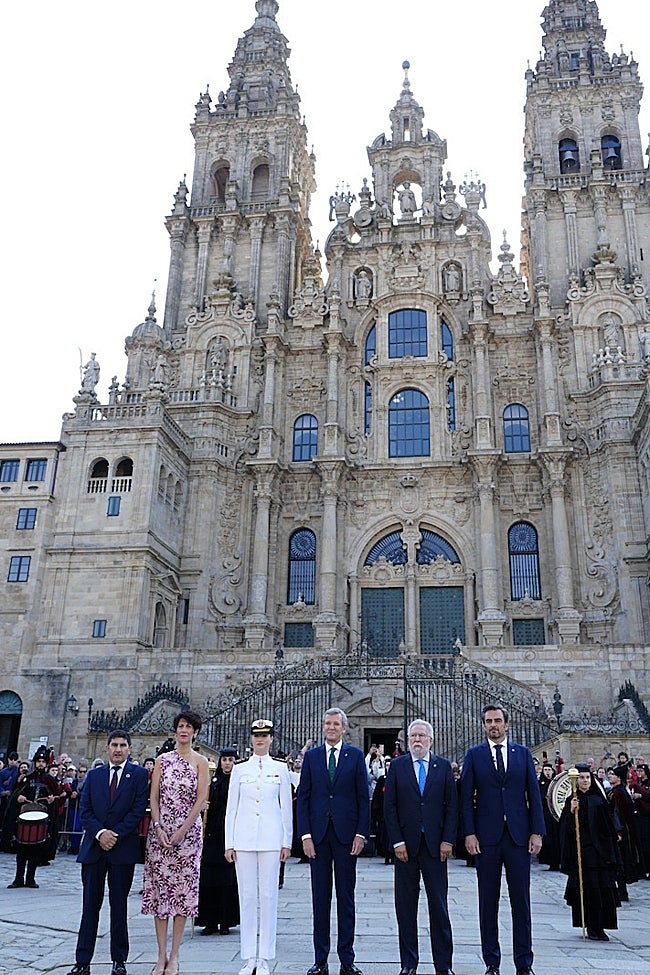 La princesa Leonor en la Plaza del Obradoiro.