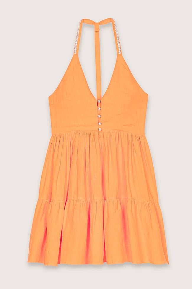 Vestido mini naranja de Maje.