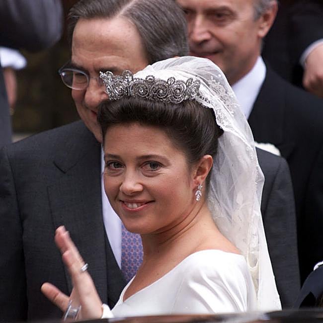 Alexia de Grecia, el día de su boda con Carlos Morales, en 1999.