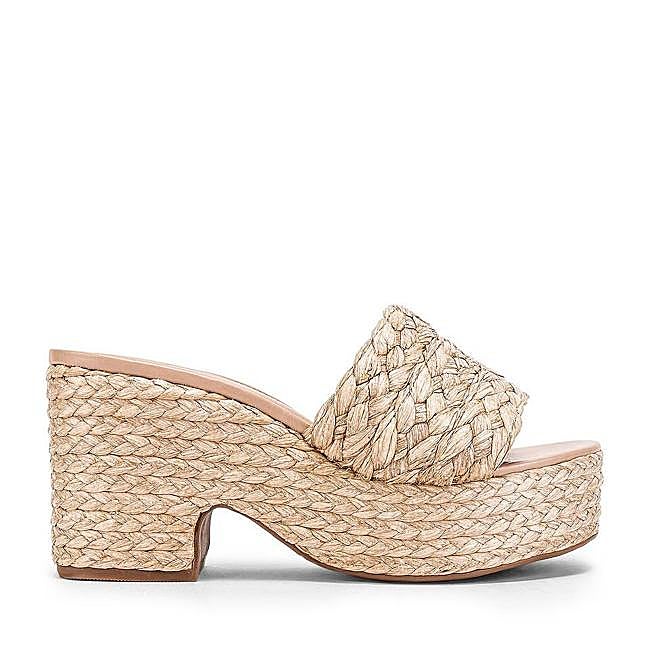 Cuñas de yute estilo mules