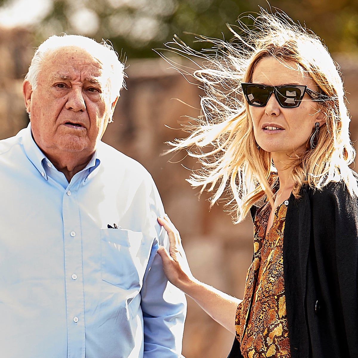 La presidenta de Inditex junto a su padre, Amancio Ortega.