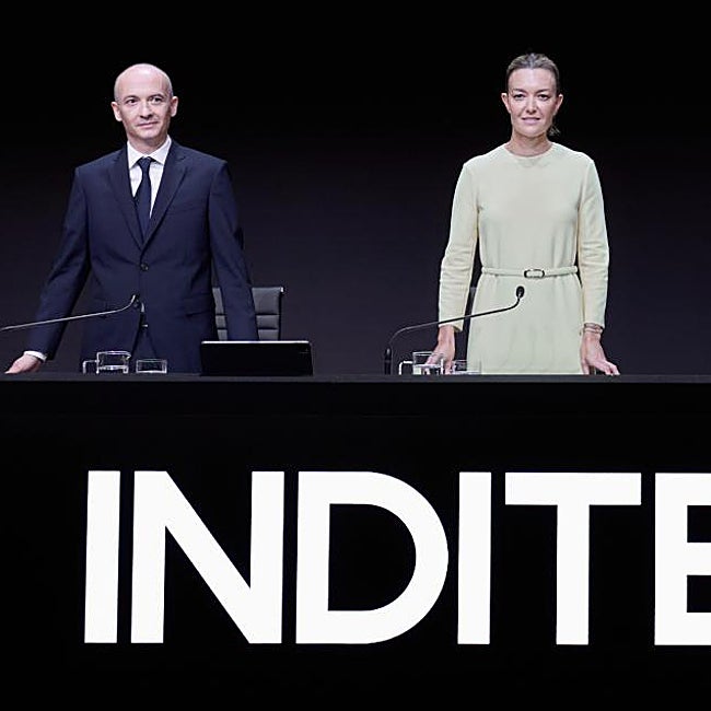 Marta Ortega durante la junta general de accionistas.