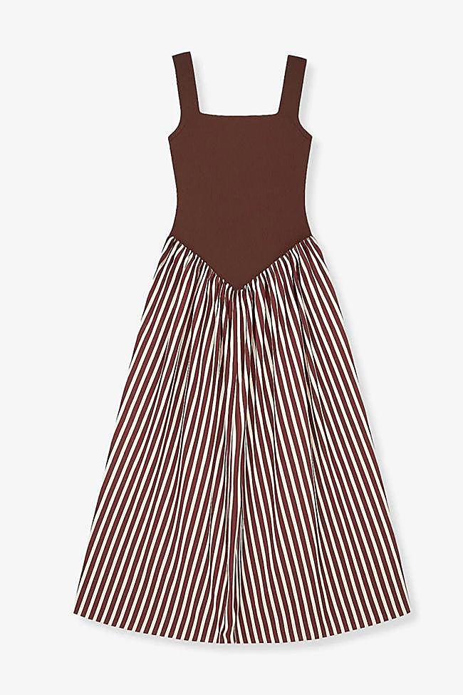 Vestido combinado en marrón de Sophie & Lucie.