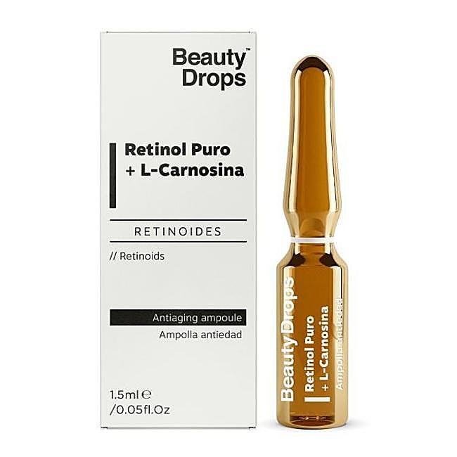 Ampolla Antiedad Retinol Puro + L-Carnosina de Beauty Drops. Precio: 1 euros