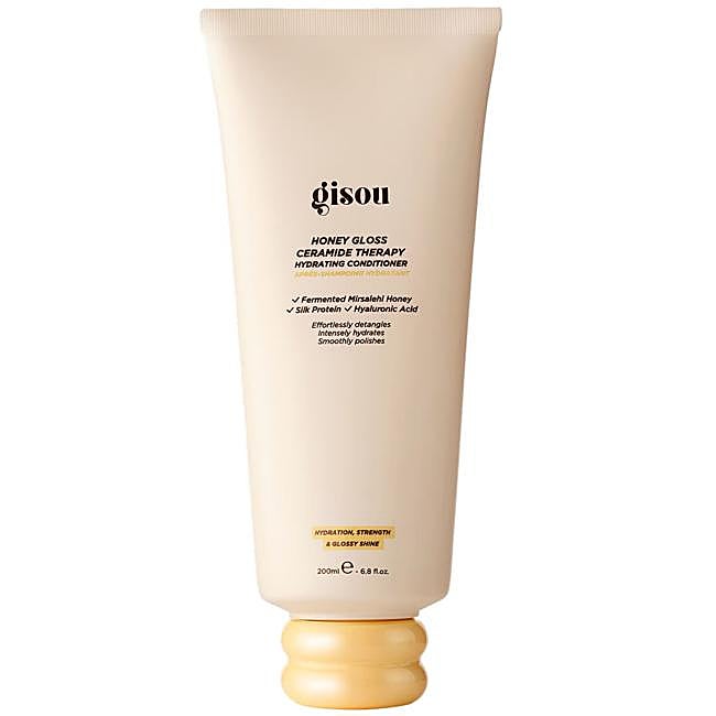 Honey Gloss Ceramide Therapy Hydrating Conditioner de Gisou. Precio: 27 euros