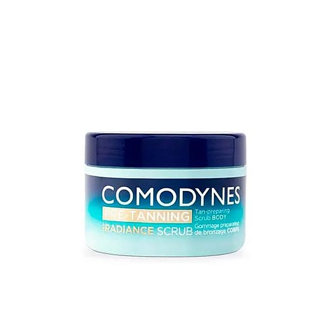 Exfoliante preparador para el bronceado de Comodynes.