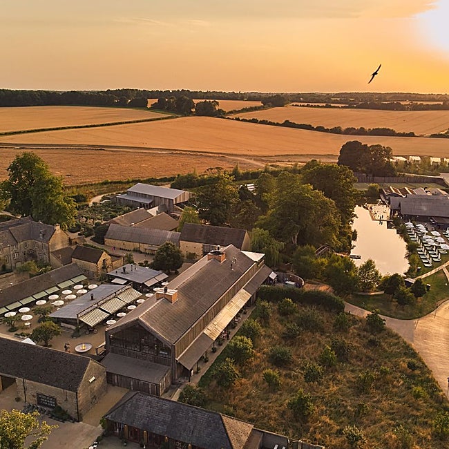 Una vista aérea del lugar donde tendrá lugar la boda.
