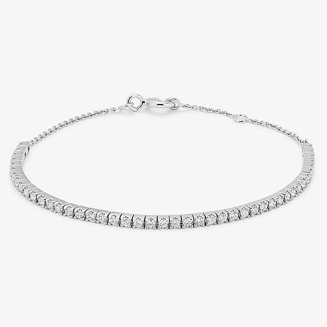 Pulsera de oro blanco con diamantes de Suarez.