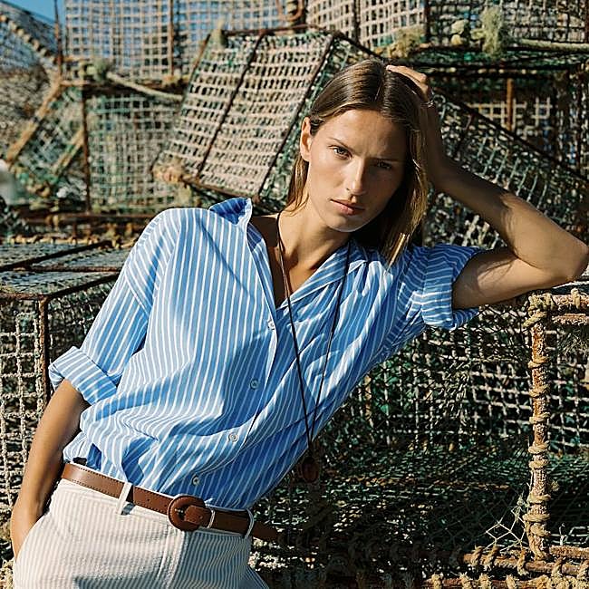 Camisa de rayas en popelín