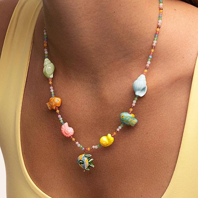 Collar Reef Acero Baño Oro (32,99€)