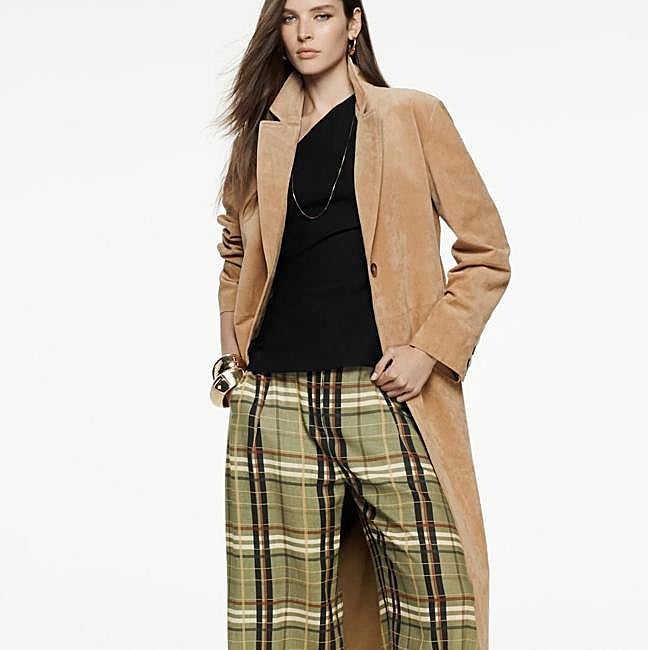 Abrigo largo de ante