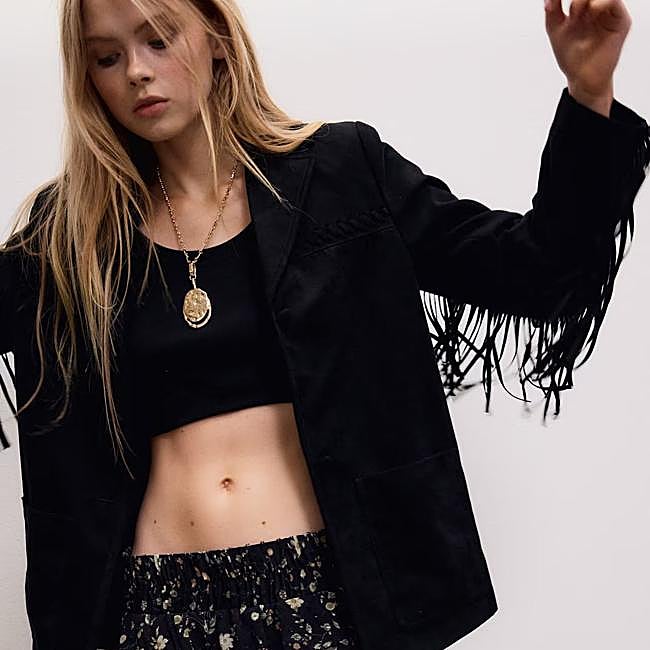Blazer con flecos
