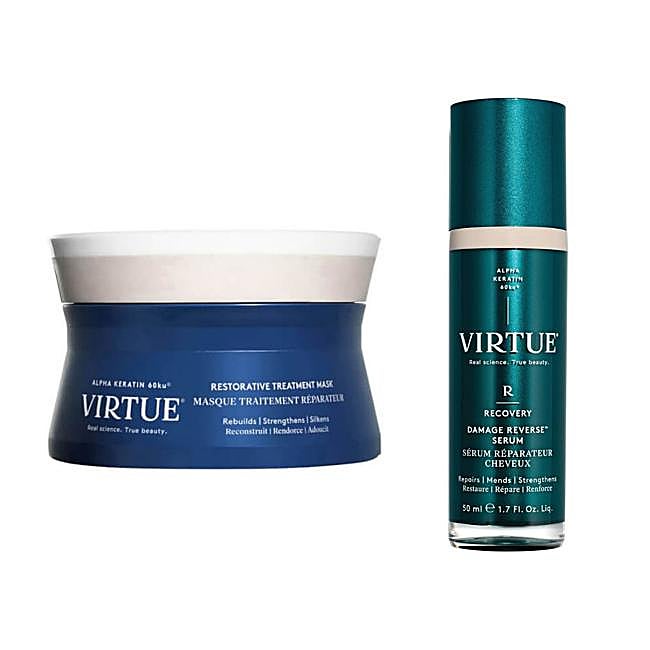 Sérum y marcarilla de Virtue.