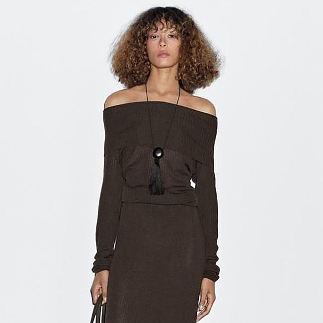 Jersey bardot de punto fino