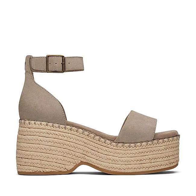 Sandalias taupé de Toms, 59,99 euros.