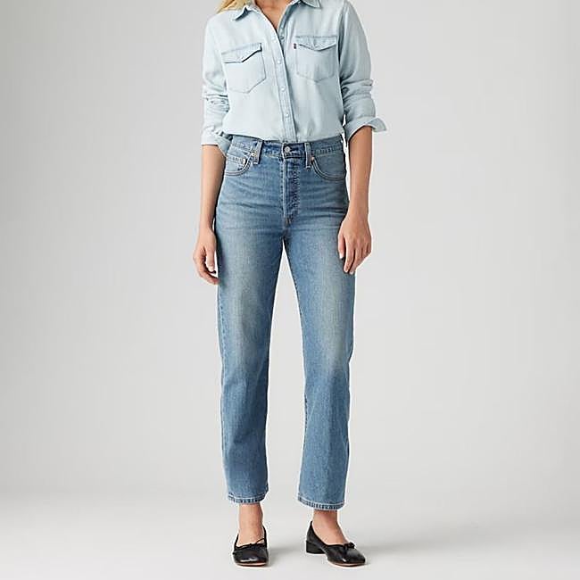 Vaqueros rectos high waist